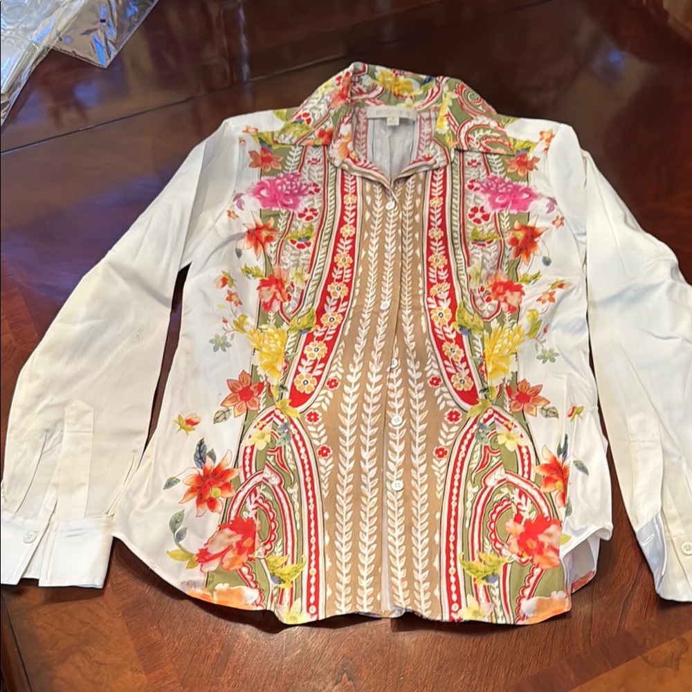 Floral Patterned Button-Up Shirt